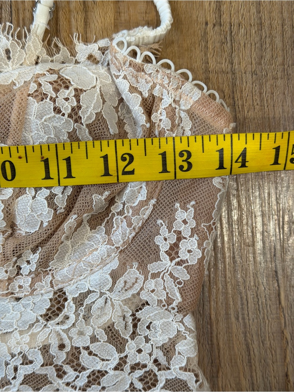 Cream Lace Longline Strapless Bustier Bra - Picture 5 of 5